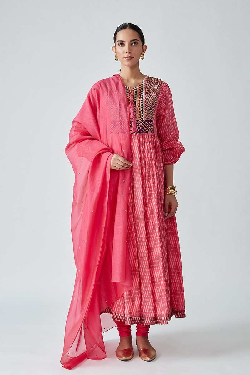 Menelaus handloom Ikat kurta set